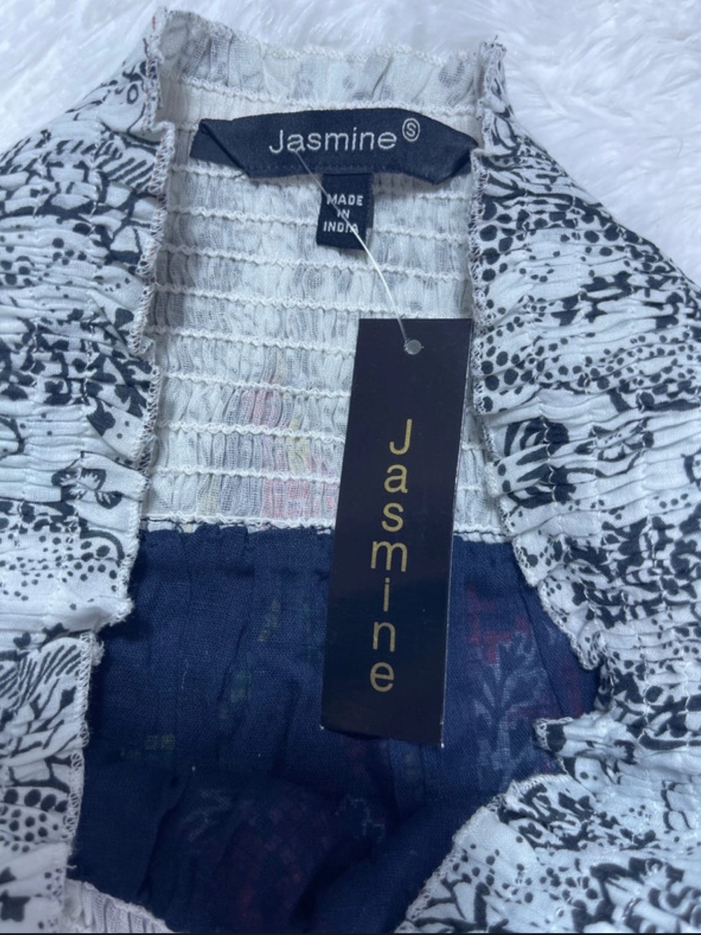 Jasmine Women’s Navy Floral Skater Skirt with Pink, Green & White Details size S - Picture 2 of 7